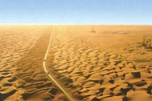 塔里木沙漠<em>公路</em>—目前<em>世界</em>上在流動(dòng)沙漠中修建的最長(zhǎng)的<em>公路</em>