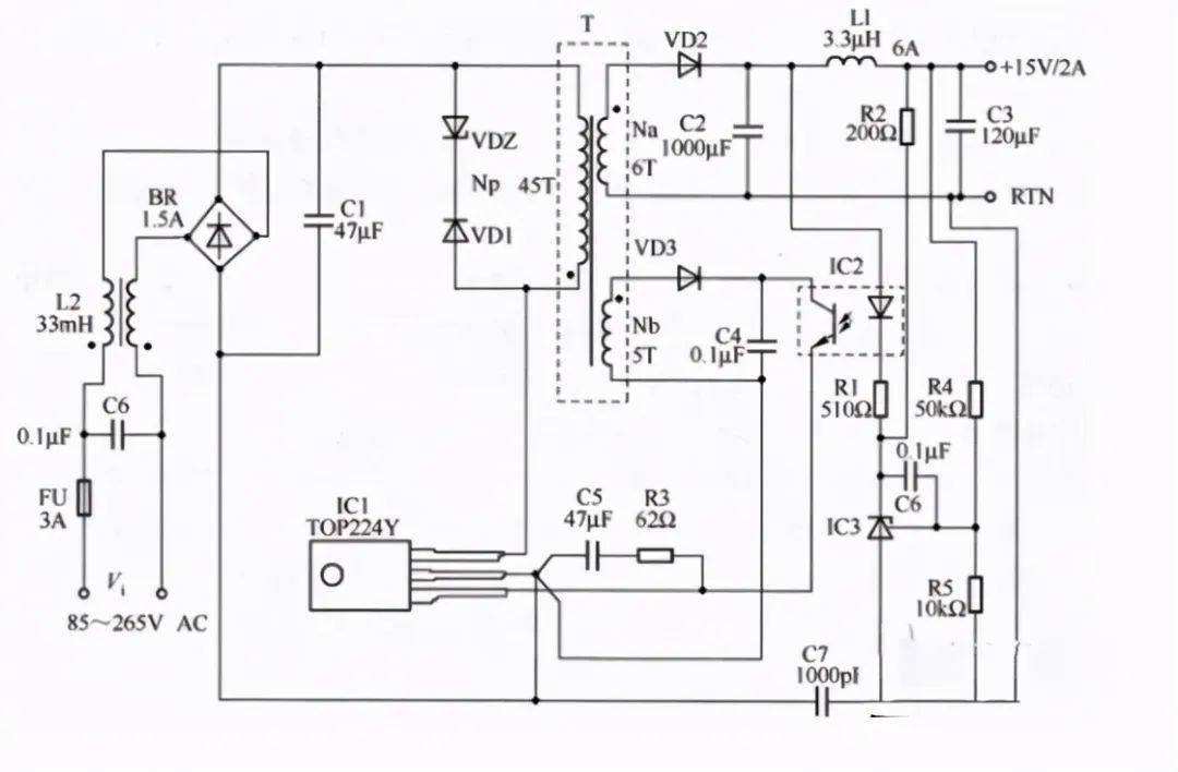 <em>并聯(lián)</em>型穩(wěn)壓電源電路圖2